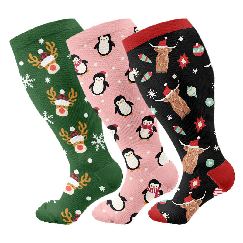 Chaussettes de compression grande taille Pingouin Cerf Vache - image 1