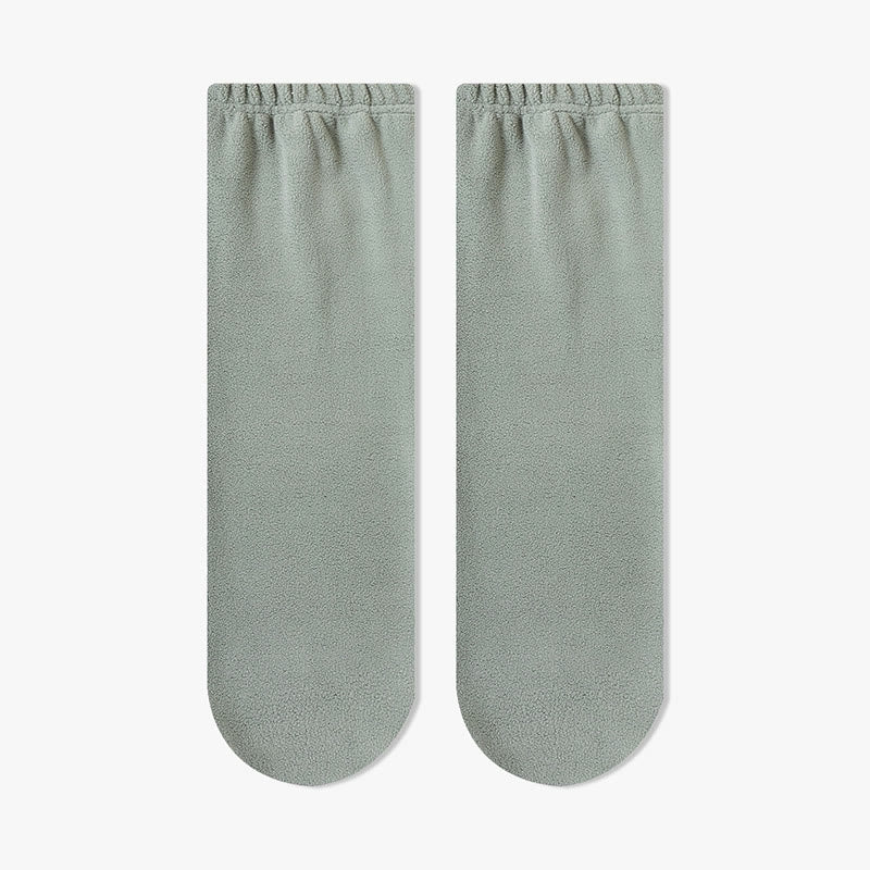 Chaussettes de nuit hautes en peluche bouclée - Vert - EU36-40(US3-7) - image 6