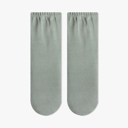 Chaussettes de nuit hautes en peluche bouclée - Vert - EU36-40(US3-7) - image 6