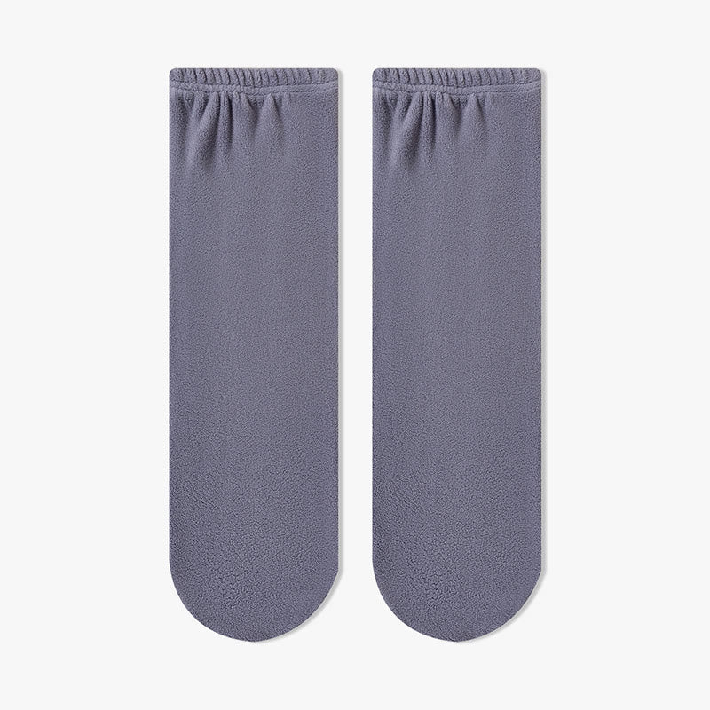 Chaussettes de nuit hautes en peluche bouclée - Bleu foncé - EU36-40(US3-7) - image 4