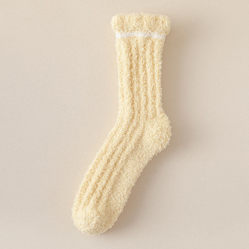 Chaussettes de nuit douces et agréables au toucher (4 paires) - Jaune - EU36-40(US3-7) - image 13