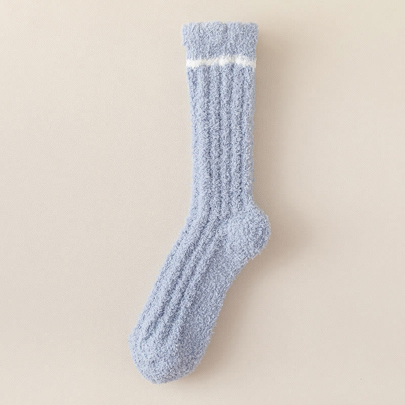 Chaussettes de nuit douces et agréables au toucher (4 paires) - Bleu - EU36-40(US3-7) - image 16