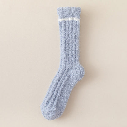 Chaussettes de nuit douces et agréables au toucher (4 paires) - Bleu - EU36-40(US3-7) - image 16
