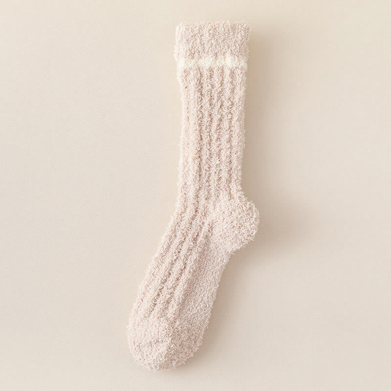 Chaussettes de nuit douces et agréables au toucher (4 paires) - Abricot - EU36-40(US3-7) - image 11