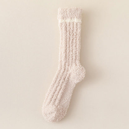 Chaussettes de nuit douces et agréables au toucher (4 paires) - Abricot - EU36-40(US3-7) - image 11