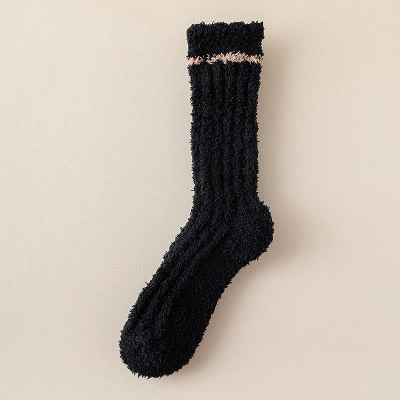 Chaussettes de nuit douces et agréables au toucher (4 paires) - Noir - EU36-40(US3-7) - image 15