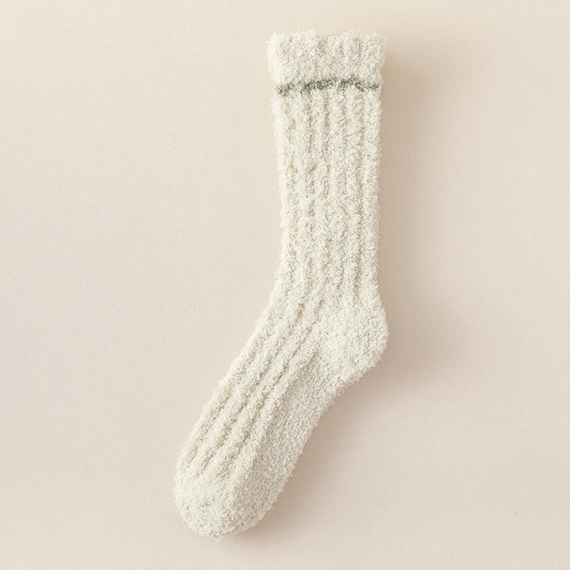 Chaussettes de nuit douces et agréables au toucher (4 paires) - Vert - EU36-40(US3-7) - image 12