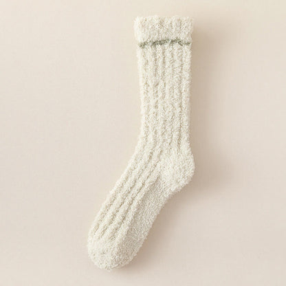 Chaussettes de nuit douces et agréables au toucher (4 paires) - Vert - EU36-40(US3-7) - image 12