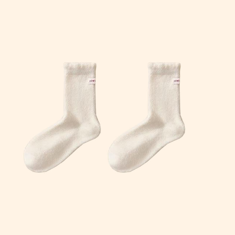 Chaussettes de sommeil souples et douces (3 paires) - Blanc - EU36-43(US3-9) - image 9