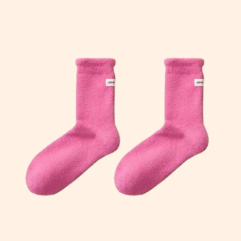 Chaussettes de sommeil souples et douces (3 paires) - Rose foncé - EU36-43(US3-9) - image 12