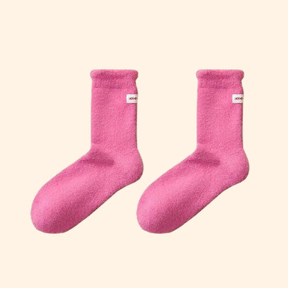 Chaussettes de sommeil souples et douces (3 paires) - Rose foncé - EU36-43(US3-9) - image 12