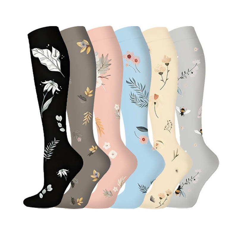 Chaussettes de compression Garden Dreams (6 paires) - Multicolore - S/M - image 0