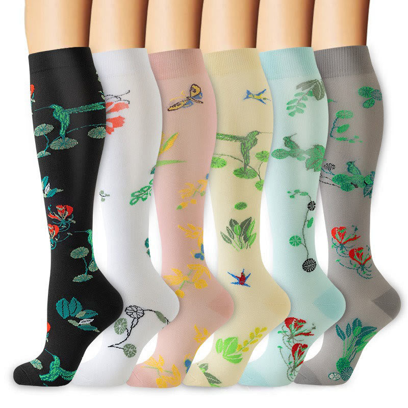Chaussettes de compression élégantes et de soutien (6 paires) - Multicolore - S/M - image 0