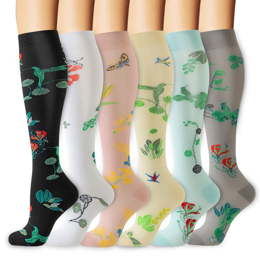 Chaussettes de compression élégantes et de soutien (6 paires) - Multicolore - S/M - image 0