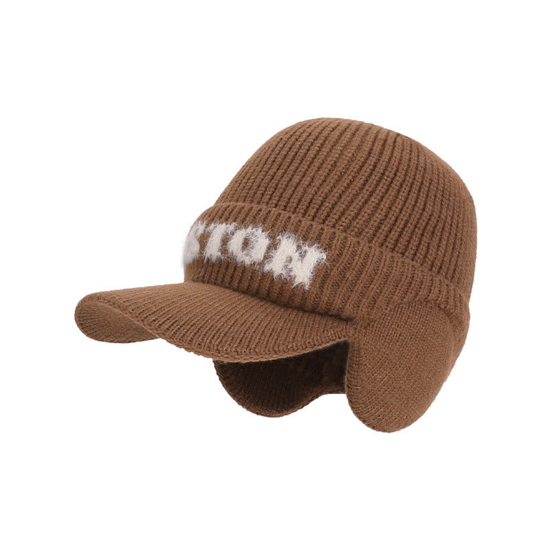 Bonnet chaud Plusoc Alphabet - Café - One Size - image 12