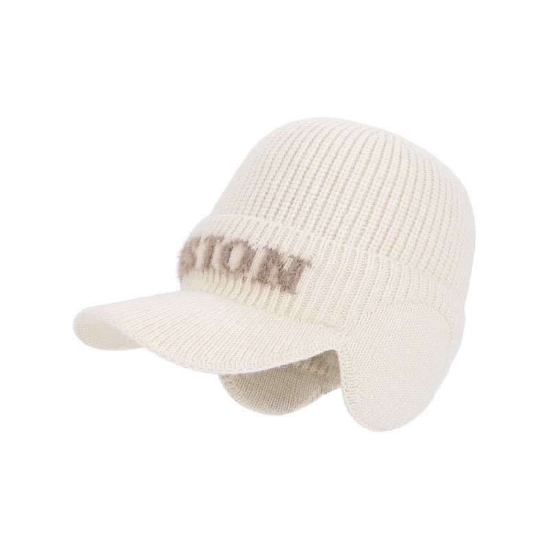 Bonnet chaud Plusoc Alphabet - Beige - One Size - image 10