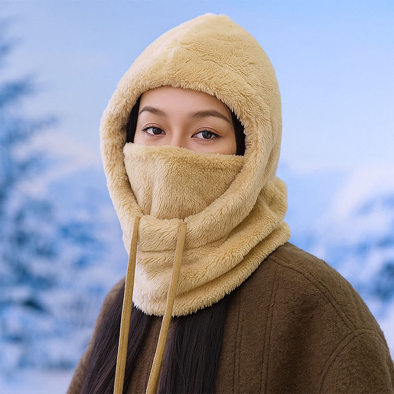 Écharpe à capuche épaisse et coupe-vent - Kaki - One Size - image 5