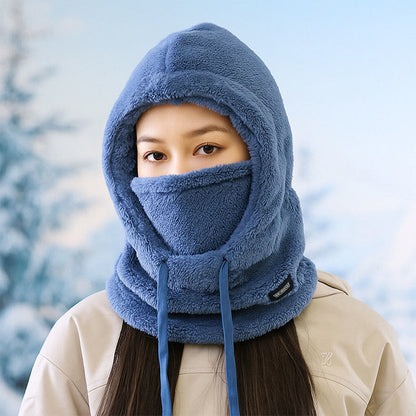 Écharpe à capuche épaisse et coupe-vent - Bleu - One Size - image 2