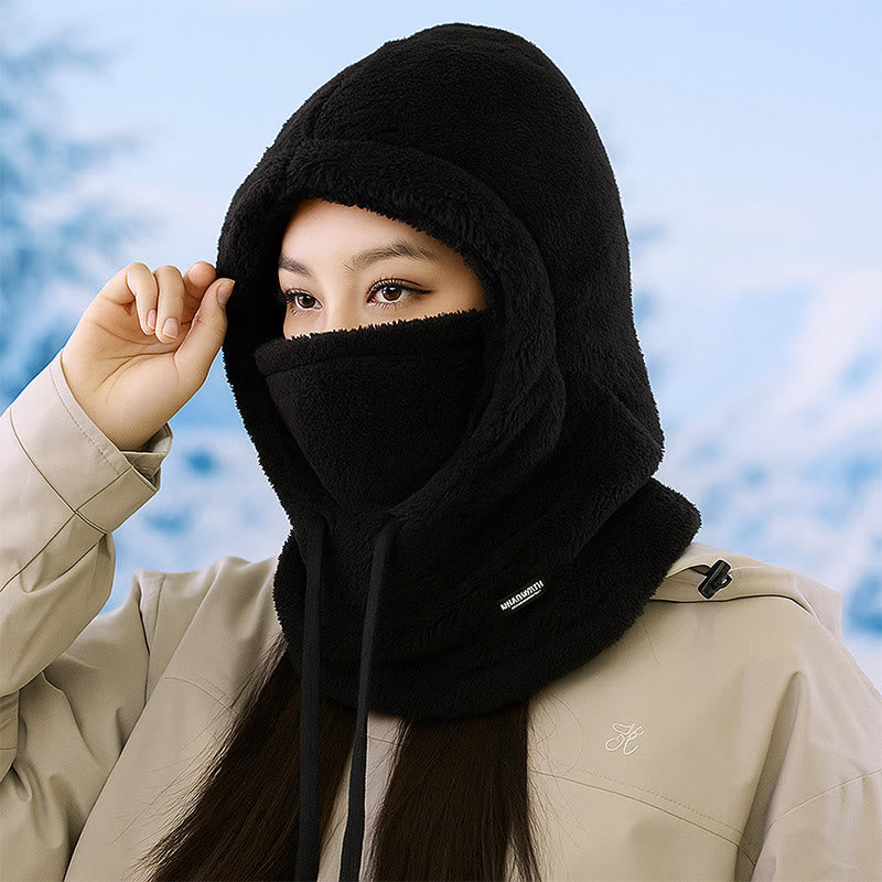 Écharpe à capuche épaisse et coupe-vent - Noir - One Size - image 1