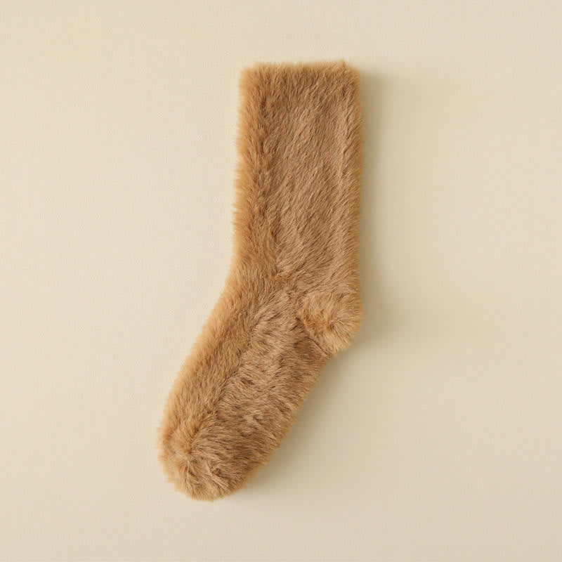 Chaussettes de nuit unies au style polyvalent (3 paires) - Chameau - EU36-43(US3-9) - image 17