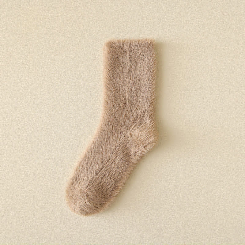 Chaussettes de nuit unies au style polyvalent (3 paires) - Kaki - EU36-43(US3-9) - image 12