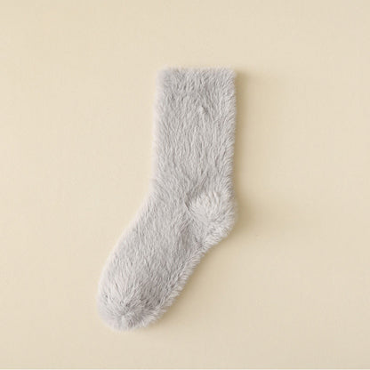 Chaussettes de nuit unies au style polyvalent (3 paires) - Gris clair - EU36-43(US3-9) - image 19