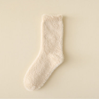 Chaussettes de nuit unies au style polyvalent (3 paires) - Beige - EU36-43(US3-9) - image 16