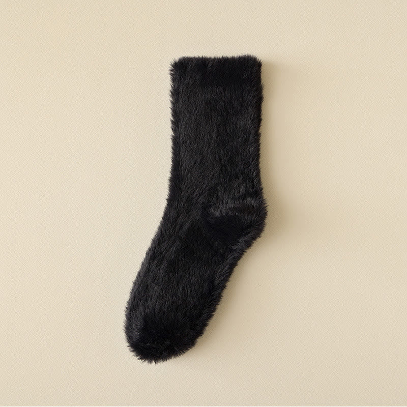 Chaussettes de nuit unies au style polyvalent (3 paires) - Noir - EU36-43(US3-9) - image 14