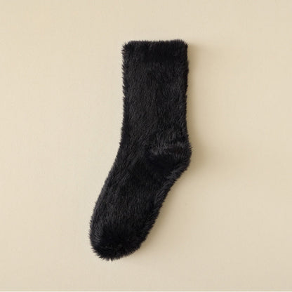Chaussettes de nuit unies au style polyvalent (3 paires) - Noir - EU36-43(US3-9) - image 14
