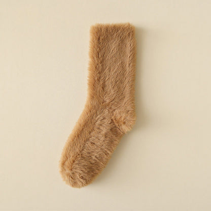 Chaussettes de nuit unies au style polyvalent (3 paires) - Chameau - EU36-43(US3-9) - image 17