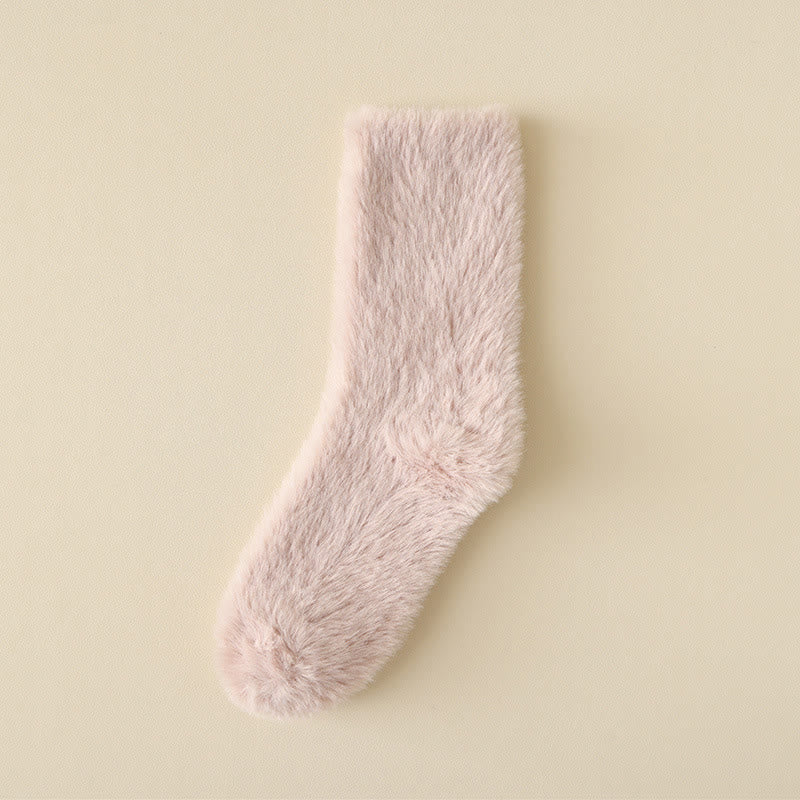 Chaussettes de nuit unies au style polyvalent (3 paires) - Rose - EU36-43(US3-9) - image 13