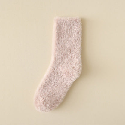 Chaussettes de nuit unies au style polyvalent (3 paires) - Rose - EU36-43(US3-9) - image 13