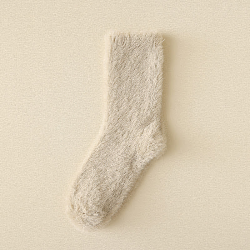 Chaussettes de nuit unies au style polyvalent (3 paires) - Abricot - EU36-43(US3-9) - image 18