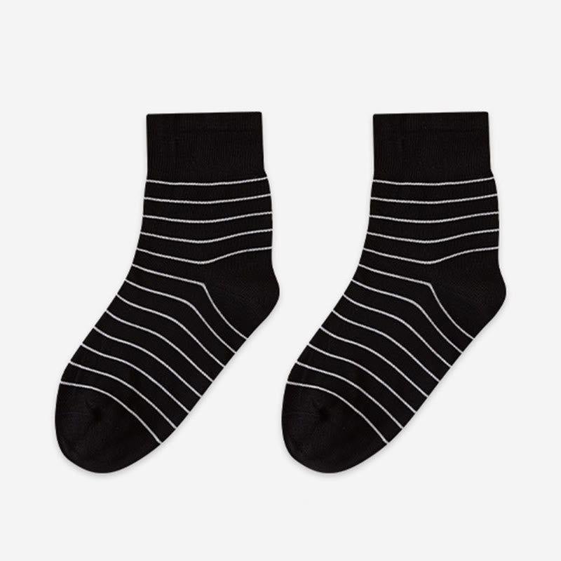 Chaussettes de nuit en coton à rayures (5 paires) - Noir - EU36-40(US3-7) - image 13