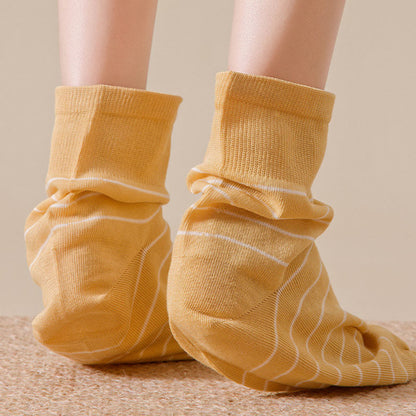 Chaussettes de nuit en coton à rayures (5 paires) - image 8