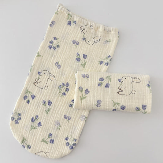 Chaussettes de nuit ajustables en coton doux pour la peau - Beige - L - image 0