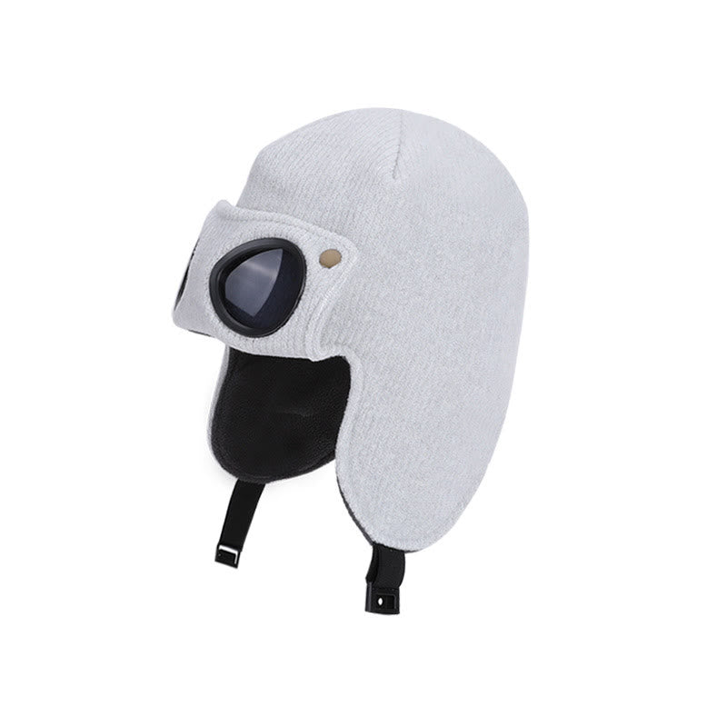 Bonnet avec lunettes de soleil et protection auditive - Gris - One Size - image 2