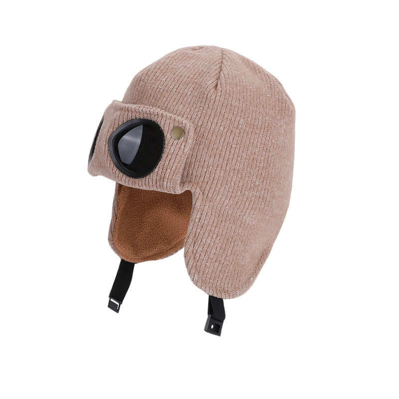 Bonnet avec lunettes de soleil et protection auditive - Café - One Size - image 5