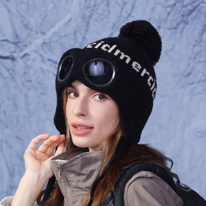 Bonnet chaud coupe-vent avec lunettes de protection - image 4