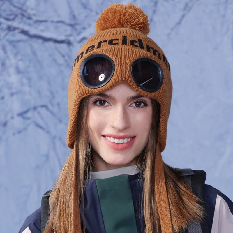 Bonnet chaud coupe-vent avec lunettes de protection - image 8