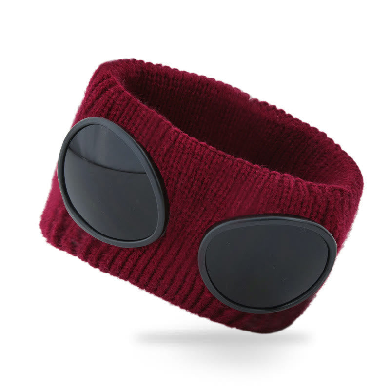 Bandeau uni avec lunettes - Vin - One Size - image 7
