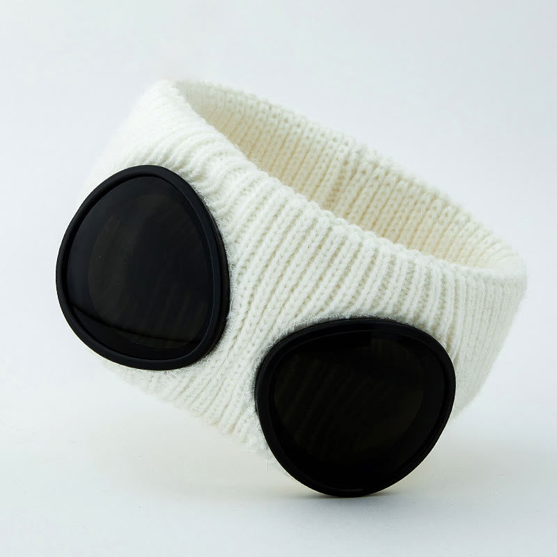 Bandeau uni avec lunettes - Blanc - One Size - image 8