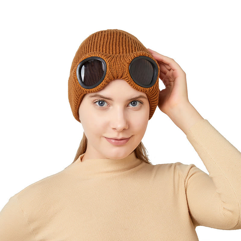 Bonnet chaud avec lunettes de protection - image 3