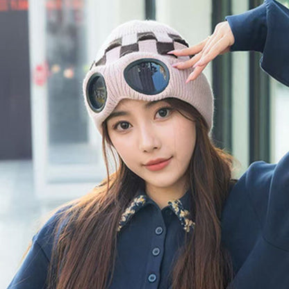 Bonnet souple à grille avec lunettes - image 4