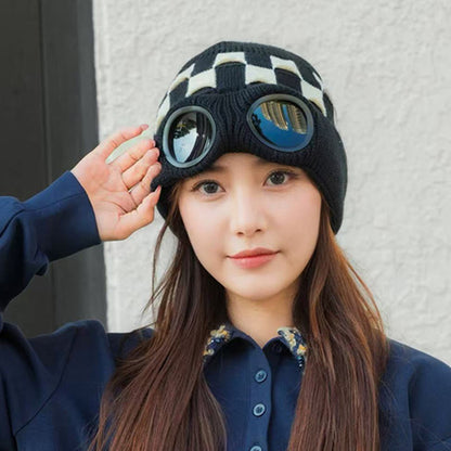 Bonnet souple à grille avec lunettes - image 5