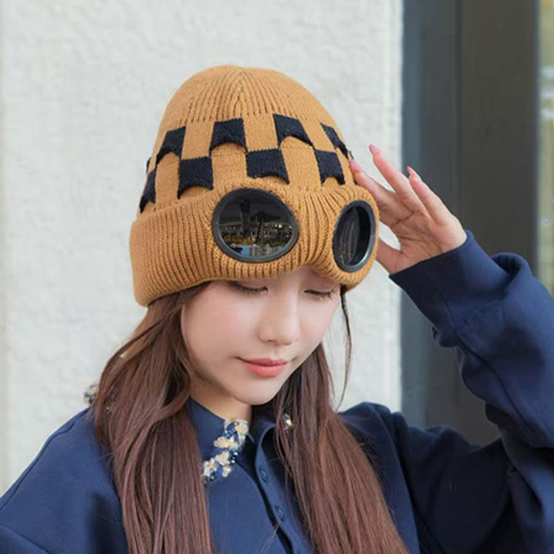 Bonnet souple à grille avec lunettes - image 6