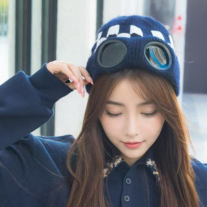 Bonnet souple à grille avec lunettes - image 9