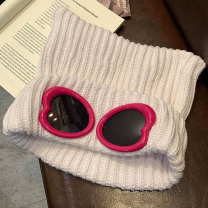 Bonnet à lunettes au design accrocheur - Beige - One Size - image 9