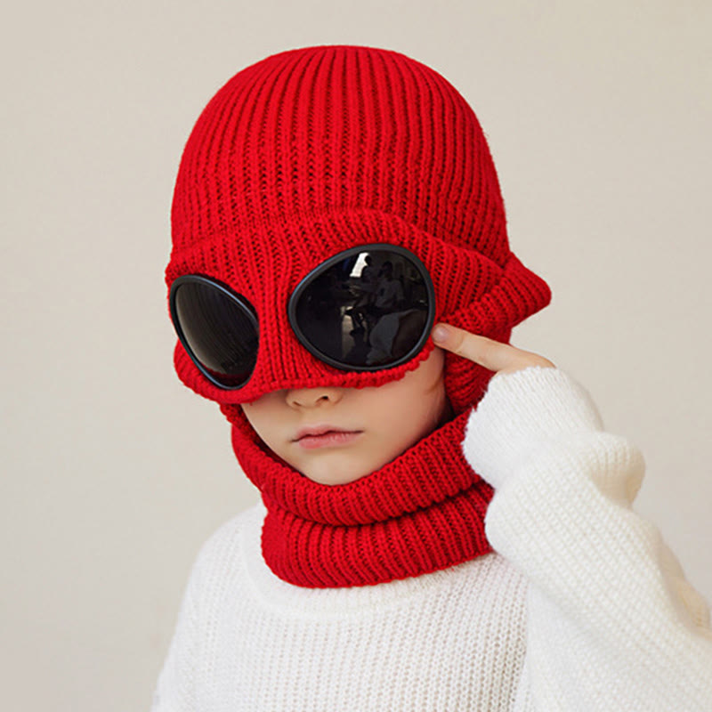 Écharpe unisexe, bonnet et lunettes de protection - image 4