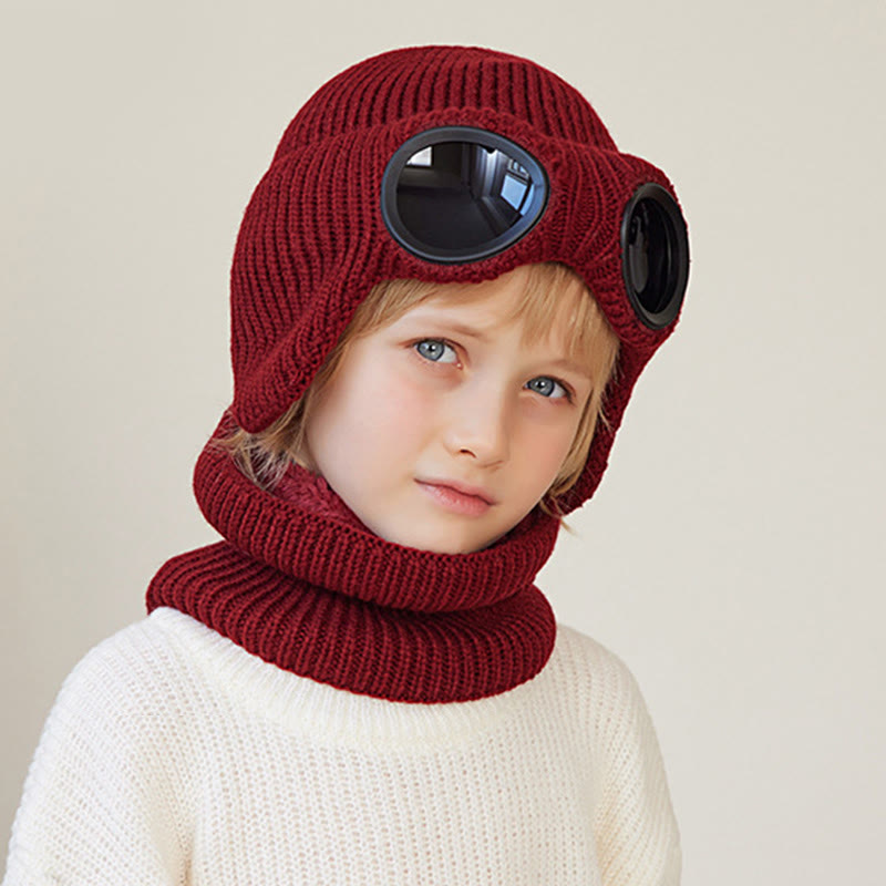 Écharpe unisexe, bonnet et lunettes de protection - image 5